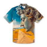 Chemise à manches courtes avec col camp et imprimé Match