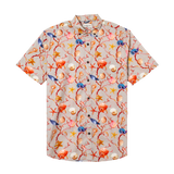 Camisa de manga corta con cuello campamento y estampado a juego