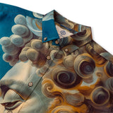 Chemise à manches courtes avec col camp et imprimé Match