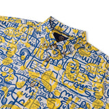 Chemise à manches courtes avec col camp et imprimé Match