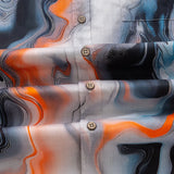 Chemise à manches courtes avec col camp et imprimé Match