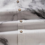 Chemise à manches courtes avec col camp et imprimé Match