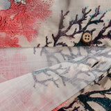 Camisa de manga corta con cuello campamento y estampado a juego