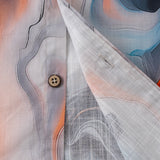 Chemise à manches courtes avec col camp et imprimé Match