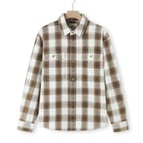 Award Brand Co Mens Shirts Vintage Flannel Heavyweight Maverick Check 100% Cotton Long Sleeve 230LDE0204_1 Rediscovered in a dusty attic, the heavyweight vintage flannel shirts were a testament to timeless
craftsmanship. Each stitch told stories of rugged adventures and cozy firesides. Now, these soft,
durable shirts return from Award Brand Co, blending classic style with modern comfort, ready to be
worn and loved by everyone