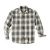 Award Brand Co Mens Shirts Vintage Flannel Heavyweight Scottish Check 100% Cotton Long Sleeve 230LDE0201_11. The virtues of flannel are so ubiquitous that the term has come to describe any garment made of flannel. The oversized heavyweight flannel shirts from Award Brand Co are dense enough to keep wind, perfect for wearing our vintage heavyweight flannel shirts for these days when it is not quite cold enough but already a bit chilly.