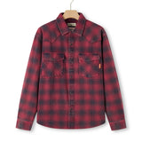 Award Brand Co Mens Shirts Western Vintage Flannel Highland Check 100% Cotton Long Sleeve snap buttons 230RWN0205_1 In the vast Western plains, heavyweight vintage flannel shirts were a cowboy's reliable companion. Sturdy and
warm, they weathered the toughest trails. Now revived from Award Brand Co, these shirts bring that rugged Western
heritage to life, perfect for those who value tradition and adventure in every stitch.