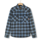 Award Brand Co Mens Shirts Western Vintage Flannel Highland Check 100% Cotton Long Sleeve snap buttons 230RWN0207_1 In the vast Western plains, heavyweight vintage flannel shirts were a cowboy's reliable companion. Sturdy and
warm, they weathered the toughest trails. Now revived from Award Brand Co, these shirts bring that rugged Western
heritage to life, perfect for those who value tradition and adventure in every stitch.