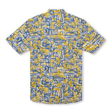 Chemise à manches courtes avec col camp et imprimé Match