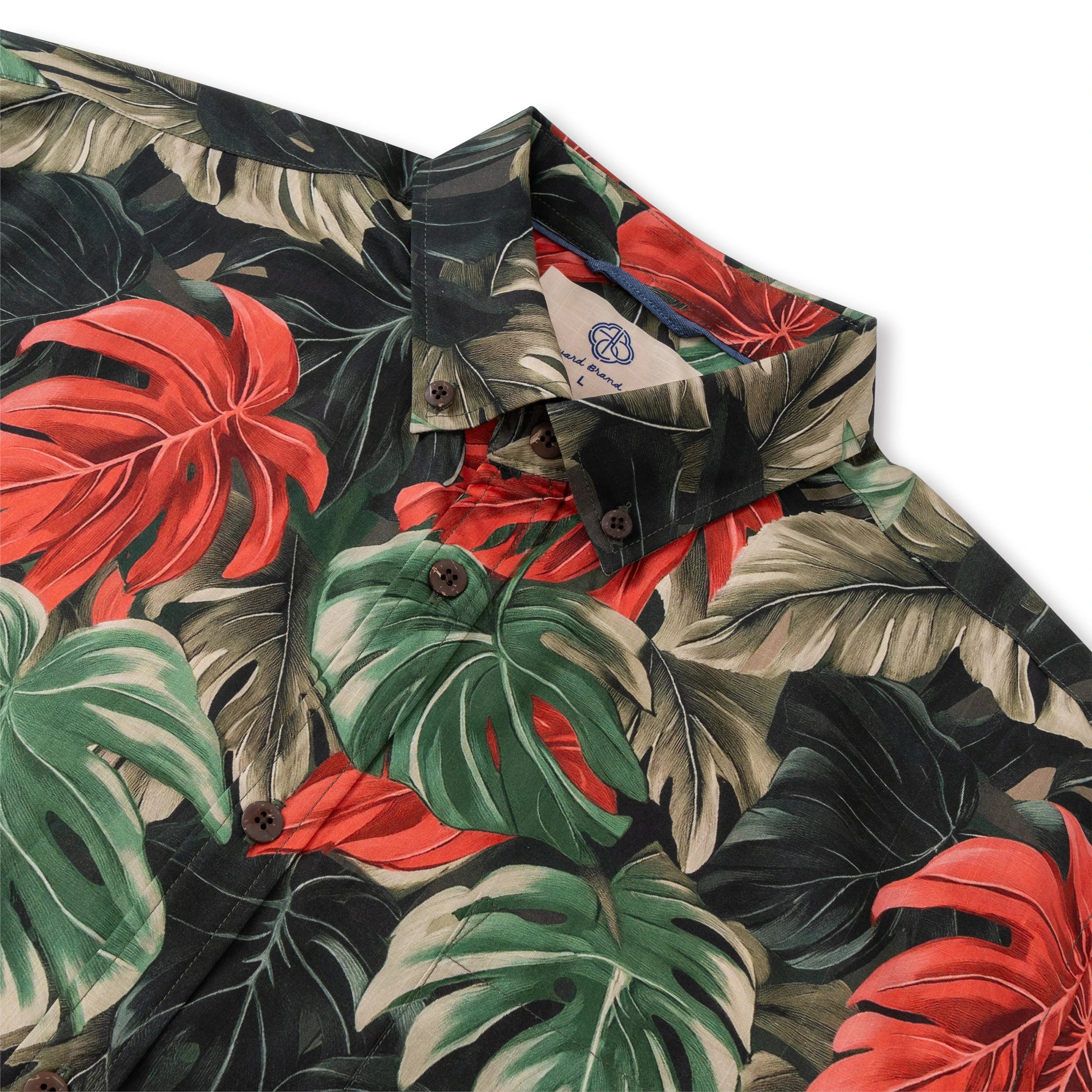 Chemise à manches courtes avec col camp et imprimé Match