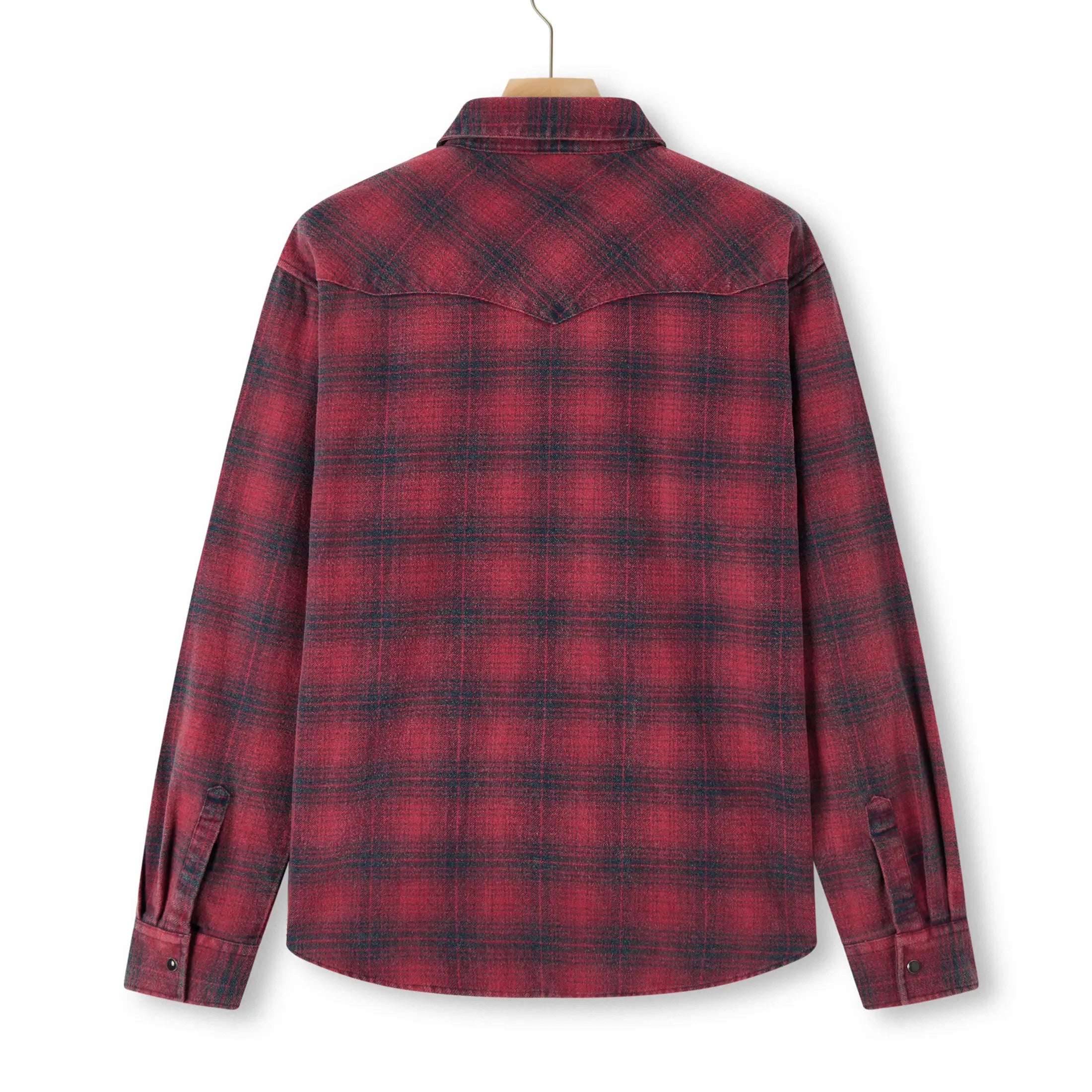 Award Brand Co Mens Shirts Western Vintage Flannel Highland Check 100% Cotton Long Sleeve snap buttons 230RWN0205_2 
