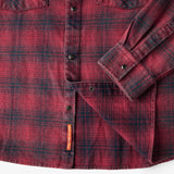 Award Brand Co Mens Shirts Western Vintage Flannel Highland Check 100% Cotton Long Sleeve snap buttons 230RWN0205_4 In the vast Western plains, heavyweight vintage flannel shirts were a cowboy's reliable companion. Sturdy and 
warm, they weathered the toughest trails. Now revived from Award Brand Co, these shirts bring that rugged Western
 heritage to life, perfect for those who value tradition and adventure in every stitch.